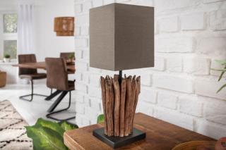 Lampa stołowa EUPHORIA 45cm drewno driftowe