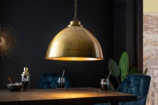 Lampa wisząca INDUSTRIAL 45cm złota metalowa okrągła lampa wisząca OUTLET