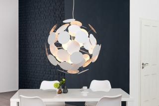 Lampa wisząca INFINITY HOME 70cm biała srebrna