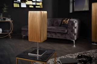 Nowoczesna designerska lampa stołowa PARIS 43cm złota lampa stołowa