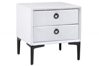 Nowoczesny stolik nocny COSMOPOLITE 45cm biały mat