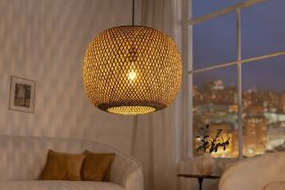 Okrągła lampa wisząca ORGANIC LIVING 45cm