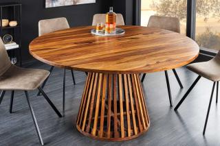 Okrągły stół do jadalni MAISON JADE 140 cm drewno Sheesham