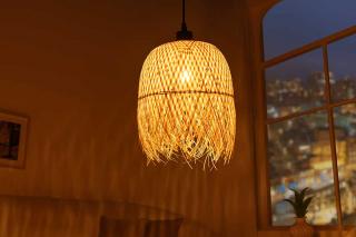 Pleciona lampa wisząca ORGANIC LIVING 30cm naturalna