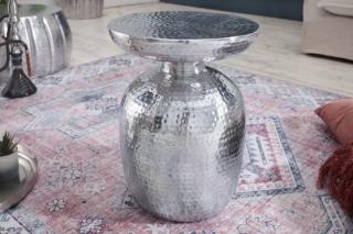 Pufa Twist alu stolik nowoczesny design