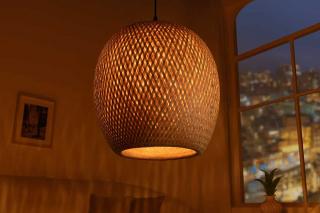 Ręcznie tkana lampa wisząca ORGANIC LIVING 35cm naturalna