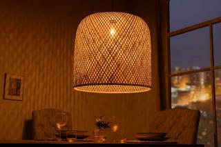 Ręcznie tkana lampa wisząca ORGANIC LIVING 55cm