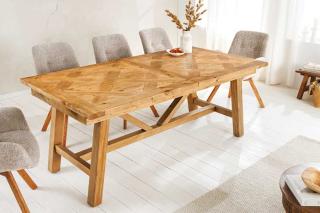 Rozkładany stół RIVIERA 180-240cm naturalne drewno sosnowe z recyklingu