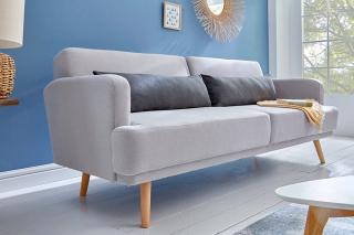 Sofa 3-osobowa STUDIO 210cm jasnoszara z funkcją spania