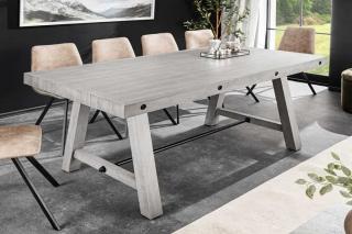 Stół FINCA 165cm szary z recyklingu z drewna sosnowego Industrial Design