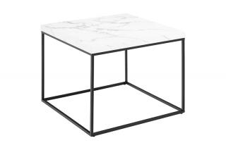 Stolik ARCHITECTURE 60 cm biały blat czarna rama