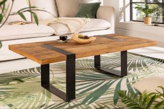 Stolik kawowy IRON CRAFT 100 cm drewno mango