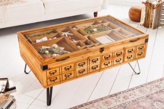 Stolik kawowy SEVEN SEAS 100 cm drewno sosnowe