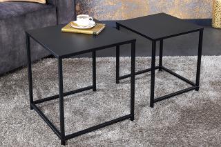 Zestaw stolików DURA STEEL 50 cm czarny metal