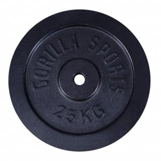 Obciążenie żeliwne 25kg czarne, 30 mm