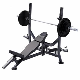 Zestaw - Ławka olimpijska skośna + sztanga 130 kg