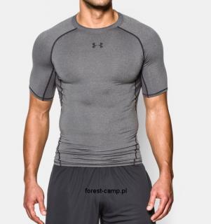 Koszulka termoaktywna męska Under Armour HeatGear Compression Shortsleeve 1257468-090 szara koszulka wygodna do noszenia przez cały dzień