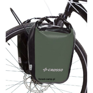 Sakwy rowerowe na tył Crosso DRY SMALL 30l CLICK SYSTEM oliwkowy