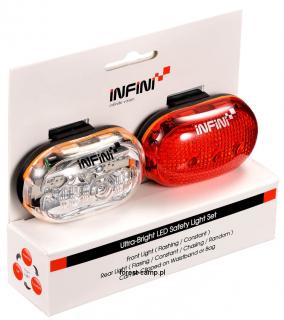 Zestaw lampek rowerowych Infini Vista Set 400W+402R