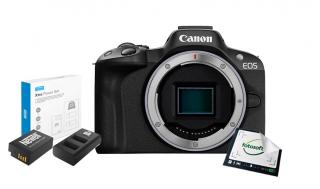 Canon EOS R50 BODY + ładowarka i akumulator Newell zamiennik LP-E17 / WYSYŁKA GRATIS / RATY 0% / TEL. 500 005 235