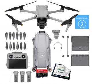 DJI Air 3 Fly More Combo (DJI RC 2) + Care Refresh 2 Lata + Karta 64GB / WYSYŁKA GRATIS / RATY 0% / TEL. 500 005 235