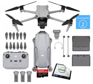 Dron DJI Air 3 Fly More Combo (RC-N2) + Care Refresh 2 Lata + Karta 64GB / WYSYŁKA GRATIS / RATY 0% / TEL. 500 005 235