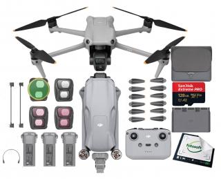 Dron DJI Air 3 Fly More Combo (RC-N2) + FILTRY + KARTA 128 GB - RABAT NA STRONIE / WYSYŁKA GRATIS / RATY 0% / TEL. 500 005 235