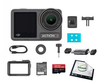 Kamera DJI Osmo Action 4 Standard Combo + Karta 64GB + Czytnik / WYSYŁKA GRATIS / DYSTRYBUCJA PL / RATY 0% /