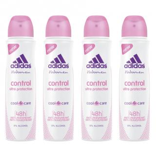 Adidas Control Ultra Protection Cool  Care For Women Antyperspirant Spray Damski 4x150ml