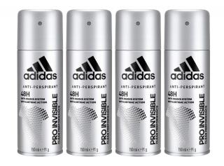 Adidas Pro Invisible Man dezodorant Spray 48H 4x150 ml