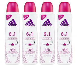 Adidas Woman 6in1 CoolCare antyperspirant spray 4x150ml