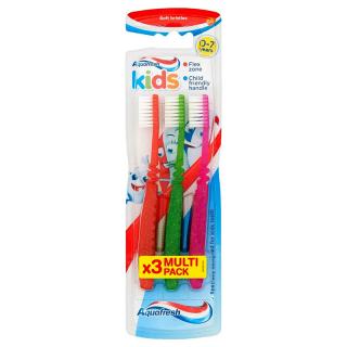 Aquafresh Kids  Multi Pack szczoteczka do zębów 0-7 lat 3 szt