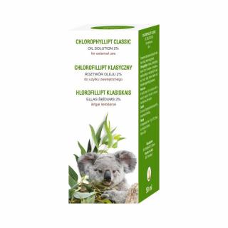 CHLOROFILLIPT Klasyczny roztwór oleju 2%. Krople do jamy ustnej gardła 50ml