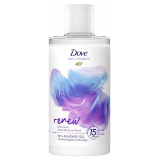 Dove Bath Therapy Wild Violet  Pink Hibiscus Płyn do kąpieli i pod prysznic 400 ml