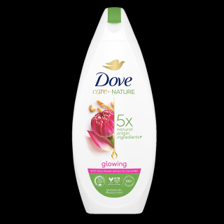 Dove Care Nature Glowing Żel pod prysznic Kwiat lotosu i woda ryżowa, 225 ml
