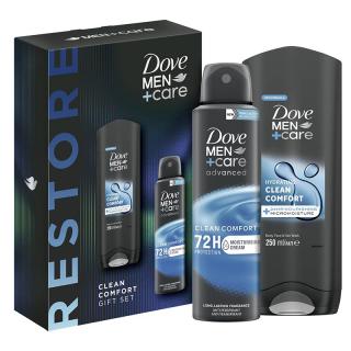 DOVE Men+Care Clean Comfort Zestaw Żel pod prysznic 250ml i dezodorant 150ml