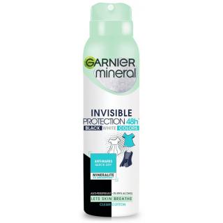 Garnier Mineral Invisible Protection 48H Clean Cotton Antyperspirant  Spray Damski 150ml