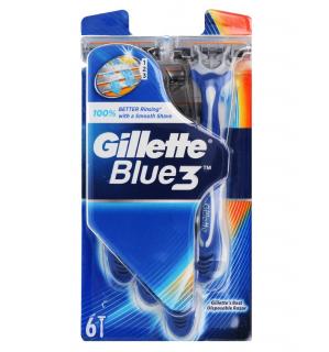 Gillette Blue 3 Maszynki do golenia 6 sztuk komplet