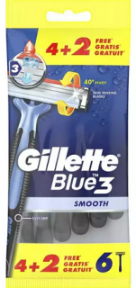 Gillette Blue 3 Maszynki do golenia 6 sztuk zestaw worek