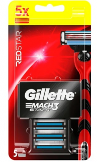 GILLETTE Mach 3 Start Red, wkłady do maszynki, 5 szt