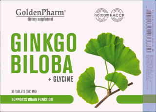 Ginkgo Biloba + Glicyna Stres Intensywna Nauka Nerwice 36 tabletek