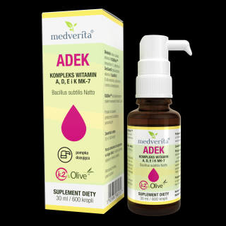 Medverita ADEK - kompleks witamin A, D, E i K MK-7 30ml/ 600 kropli