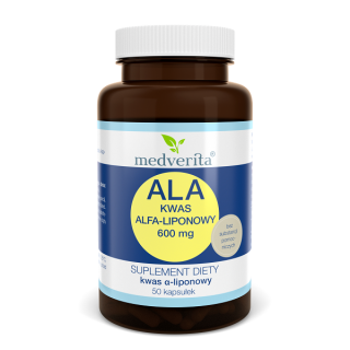 Medverita ALA Kwas Alfa-liponowy 600 mg 50 kapsułek