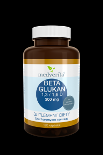 Medverita Beta Glukan 1,3 / 1,6 D 200mg - 120 kapsułek