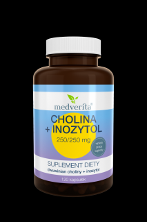 Medverita Cholina 250 mg + Inozytol 250 mg 120 kapsułek