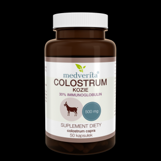 Medverita Colostrum kozie 30% immunoglobulin 50 kapsułek