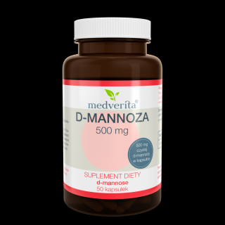 Medverita D-mannoza 500mg 50 kapsułek