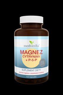 Medverita Magnez cytrynian + P-5-P - 100 kapsułek