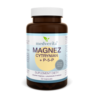 Medverita Magnez cytrynian + P-5-P - 50 kapsułek