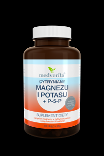 Medverita Magnez + Potas cytrynian + P-5-P B6 - 100 kapsułek